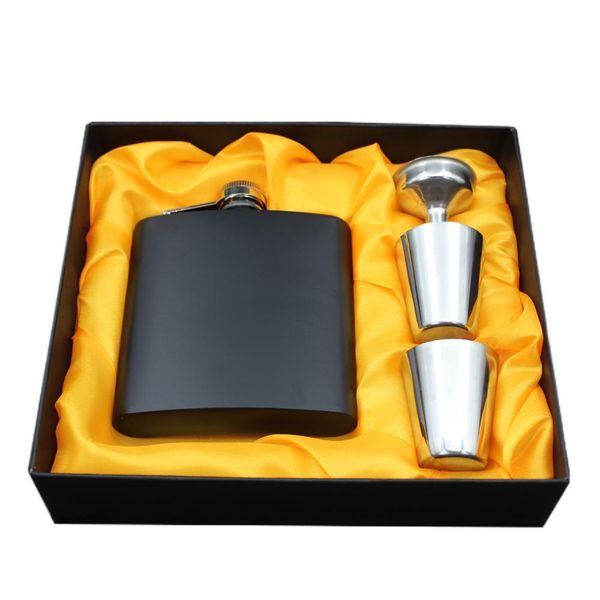 flask flagon spray matte black paint 6oz portable outdoor stainless steel wine pot gift box set
flask flagon spray matte black paint 6oz portable outdoor stainless steel wine pot gift box set