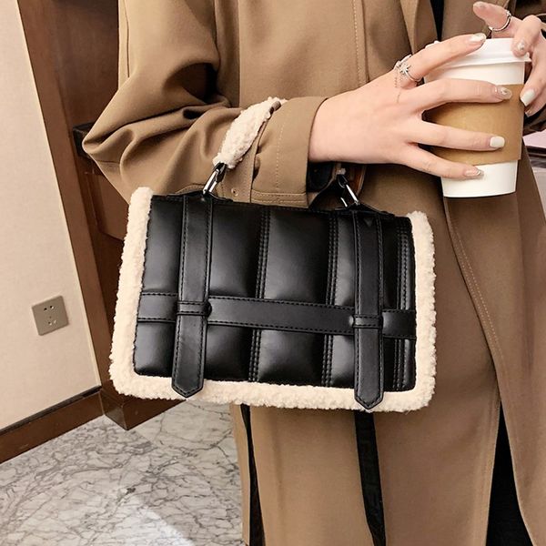 women fashion plush leather tote tendy lambswool messenger small square crossbody bags
women fashion plush leather tote tendy lambswool messenger small square crossbody bags