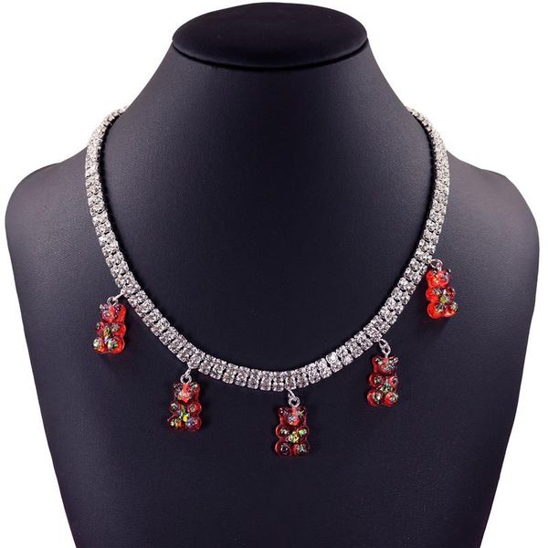 chokers 7 colors rainbow cute jelly bear gummy necklaces for women girls cool punk hip hop resin bling rhinestone accessories, Golden;silver
chokers 7 colors rainbow cute jelly bear gummy necklaces for women girls cool punk hip hop resin bling rhinestone accessories, Golden;silver