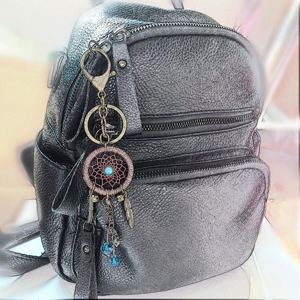 keychains blue pink crystal key ring chains for car and bag dream catcher, Silver
keychains blue pink crystal key ring chains for car and bag dream catcher, Silver