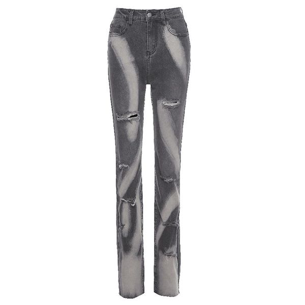 women's jeans 2021 spring, summer and autumn for women high-waisted slimming printed straight hole casual street style, Blue
women's jeans 2021 spring, summer and autumn for women high-waisted slimming printed straight hole casual street style, Blue