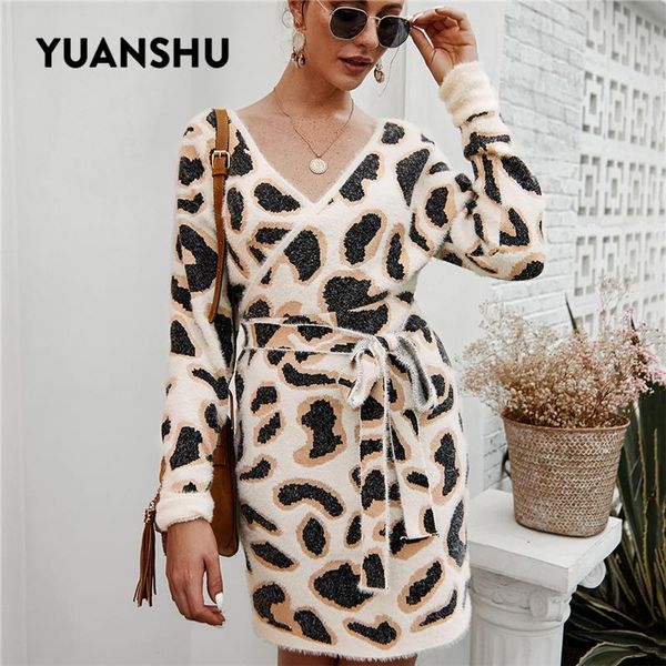casual dresses yuanshu leopard knitted sweater dress women long sleeve v neck bodycon mini office lady sashes winter fashion clothes, Black;gray
casual dresses yuanshu leopard knitted sweater dress women long sleeve v neck bodycon mini office lady sashes winter fashion clothes, Black;gray