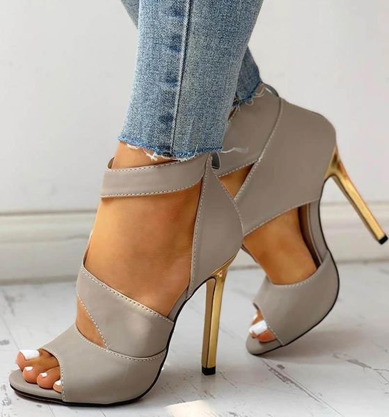 dress shoes women thin high heels summer zipper peep toe sandals office hollow out ladies pumps, Black
dress shoes women thin high heels summer zipper peep toe sandals office hollow out ladies pumps, Black