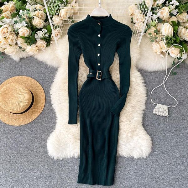 casual dresses 2021 autumn winter knitted dress women long sleeve button up sweatre ladies bodycon party vestidos, Black;gray
casual dresses 2021 autumn winter knitted dress women long sleeve button up sweatre ladies bodycon party vestidos, Black;gray