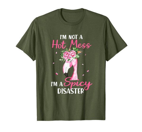 flamingo gifts i'm not a mess i'm a spicy disaster shirt, White;black 
flamingo gifts i'm not a mess i'm a spicy disaster shirt, White;black
