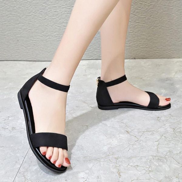 women girls casual shoes elegant summer flat sandals 2021 beach open toe zip solid lace up package sandals#, Black
women girls casual shoes elegant summer flat sandals 2021 beach open toe zip solid lace up package sandals#, Black