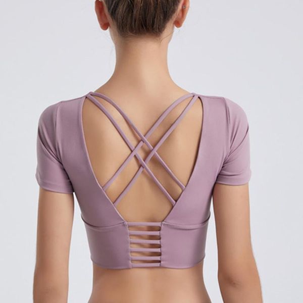 yoga outfit tight soft shirts backless cropped running workout women sports t-shirts fitness wear breathing short mouths
yoga outfit tight soft shirts backless cropped running workout women sports t-shirts fitness wear breathing short mouths