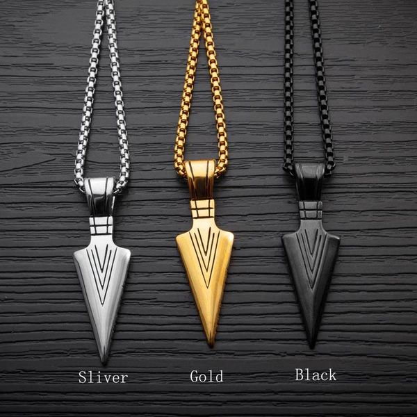 pendant necklaces fashion mens necklace stainless stell chain vintage spearhead shape man hip hop jewelry 22inch, Silver
pendant necklaces fashion mens necklace stainless stell chain vintage spearhead shape man hip hop jewelry 22inch, Silver