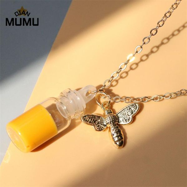 pendant necklaces fashion lovely jam bee bottle necklace golden silver animal personality jewelry holiday gift
pendant necklaces fashion lovely jam bee bottle necklace golden silver animal personality jewelry holiday gift