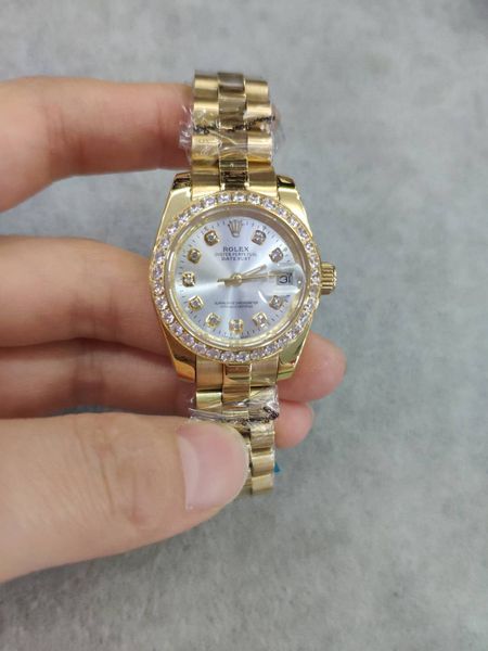 16 colors women 26mm automatic mechanical diamonds watch no battery sweeping movement self winding stainless steel clock datejust wristwatch, Slivery;brown
16 colors women 26mm automatic mechanical diamonds watch no battery sweeping movement self winding stainless steel clock datejust wristwatch, Slivery;brown