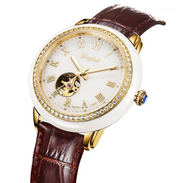 jade mechanical business men watch creative unique fashion ms clock wristwatches, Slivery;brown
jade mechanical business men watch creative unique fashion ms clock wristwatches, Slivery;brown
