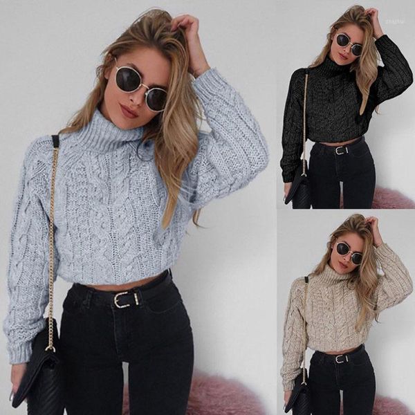 women's sweaters women fashion knitted sweater long sleeve turtleneck short pullovers knitwear jumper pull femme 2021 autumn winter, White;black
women's sweaters women fashion knitted sweater long sleeve turtleneck short pullovers knitwear jumper pull femme 2021 autumn winter, White;black