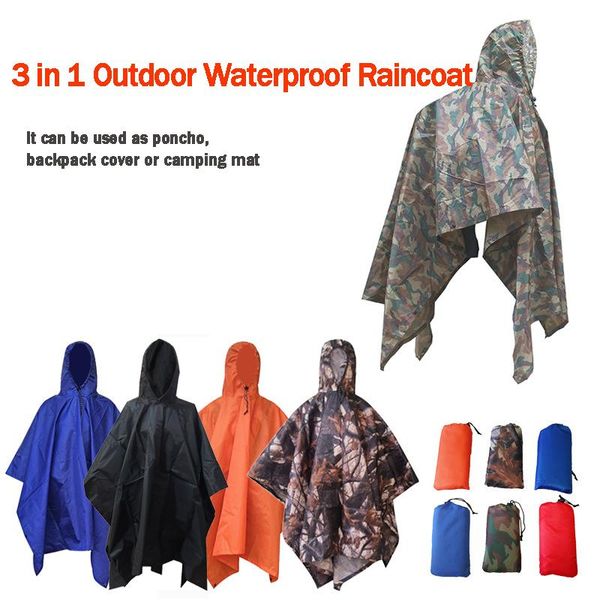 outdoor pads 3 in1 waterproof raincoat multi-functional sunshade camping hiking tarp ground mat backpack cover portable rainwear suit
outdoor pads 3 in1 waterproof raincoat multi-functional sunshade camping hiking tarp ground mat backpack cover portable rainwear suit