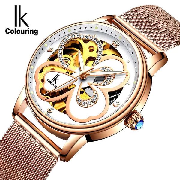 women watch luxury diamond luminous automatic mechanical skeleton dial stainless steel wrist christmas wristwatches, Slivery;brown
women watch luxury diamond luminous automatic mechanical skeleton dial stainless steel wrist christmas wristwatches, Slivery;brown