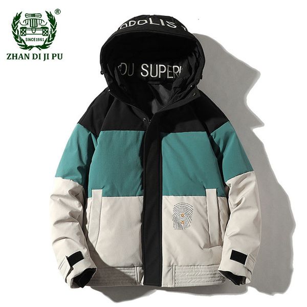 new hooded down jacket men fashion casual loose embroidery patchwork white duck coats male winter thick warm zipper jackets, Black
new hooded down jacket men fashion casual loose embroidery patchwork white duck coats male winter thick warm zipper jackets, Black
