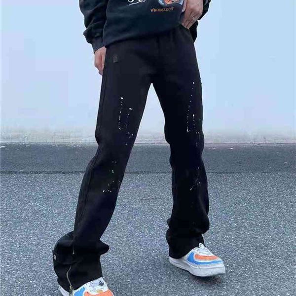men's jeans high street painted black man's zipper ankle flare oversize straight down casual denies harajuku denim pants brim isda, Blue
men's jeans high street painted black man's zipper ankle flare oversize straight down casual denies harajuku denim pants brim isda, Blue