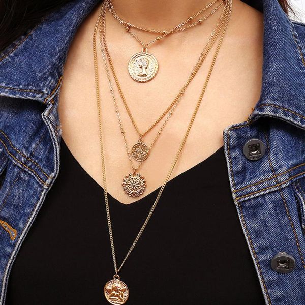 pendant necklaces 2021 designer original retro queen avatar necklace bohemian style multi-layer jewelry factory direct sales, Silver
pendant necklaces 2021 designer original retro queen avatar necklace bohemian style multi-layer jewelry factory direct sales, Silver