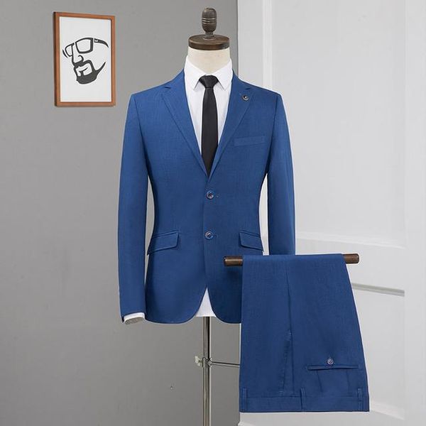 men's suits & blazers 2021 costume homme spring and autumn high-end custom business wedding pants 2 pieces slim blue boutique suit, White;black
men's suits & blazers 2021 costume homme spring and autumn high-end custom business wedding pants 2 pieces slim blue boutique suit, White;black