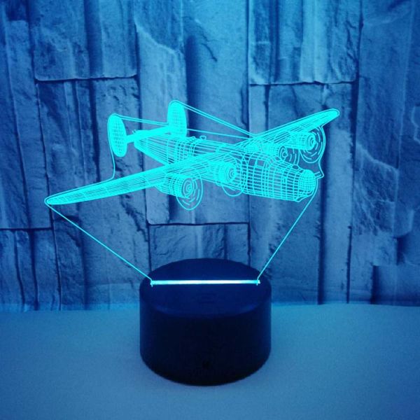 night lights 3d led light 7 color change touch remote control air plane table lamp home bedroom decorations creative gift for kids
night lights 3d led light 7 color change touch remote control air plane table lamp home bedroom decorations creative gift for kids