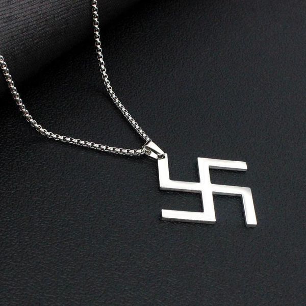 steel chain hanger titanium men and women fashion punk personality swastika jewelry poison, Silver
steel chain hanger titanium men and women fashion punk personality swastika jewelry poison, Silver