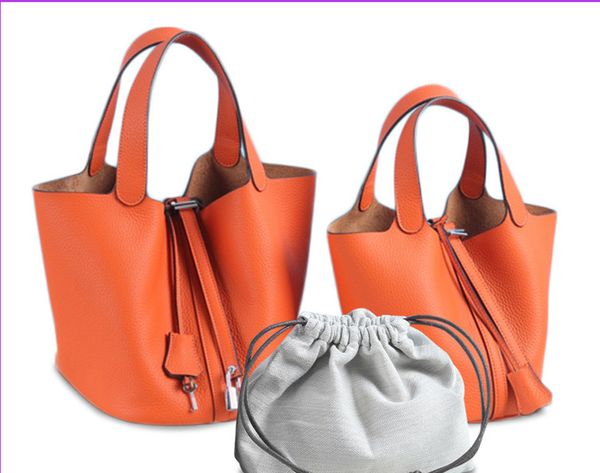 new lychee pattern layer cowhide women s bag vegetable basket lock bucket bag leather handbag
new lychee pattern layer cowhide women s bag vegetable basket lock bucket bag leather handbag