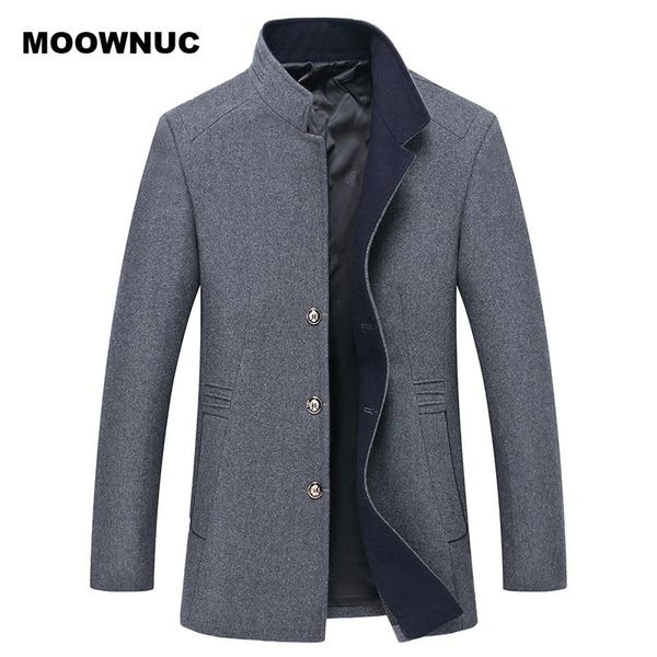 men's wool & blends moownuc brand men wool&blends gray single breasted coat thick overcoats solid color, Black
men's wool & blends moownuc brand men wool&blends gray single breasted coat thick overcoats solid color, Black
