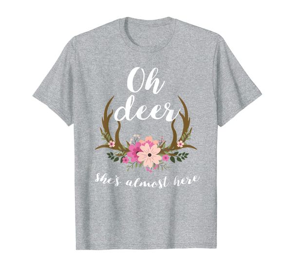 oh deer she's almost here-baby shower t-shirt, White;black
oh deer she's almost here-baby shower t-shirt, White;black