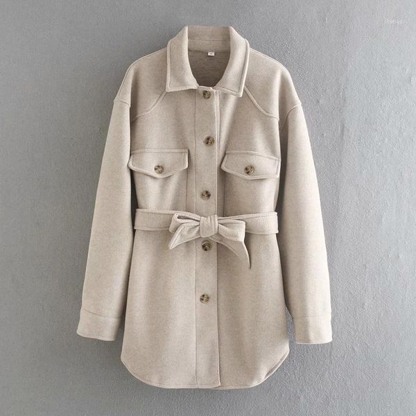 women's wool & blends winter women retro simple loose wild lapel single-breasted pocket belt female jacket, Black
women's wool & blends winter women retro simple loose wild lapel single-breasted pocket belt female jacket, Black