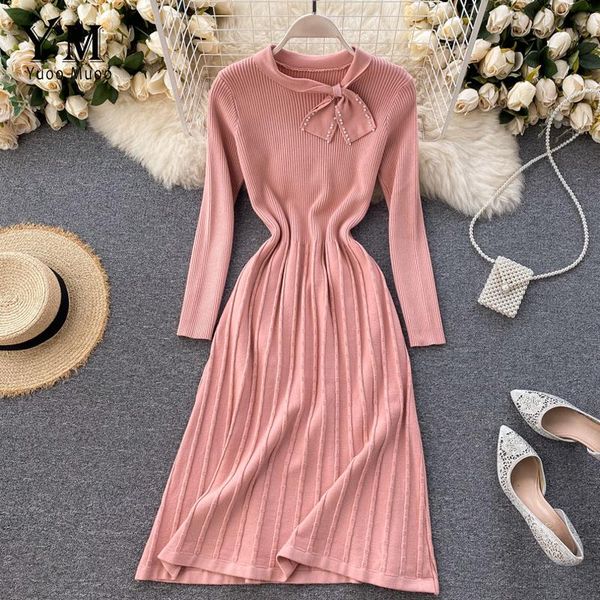 casual dresses yuoomuoo good quality bow neck knitted dress women elegant autumn long sleeve sweater ladies pleated midi winter, Black;gray
casual dresses yuoomuoo good quality bow neck knitted dress women elegant autumn long sleeve sweater ladies pleated midi winter, Black;gray