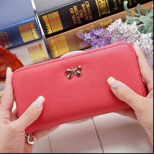 women long clutch wallets female fashion pu leather bowknot coin bag phone purses famous designer lady cards holder wallet, Red;black
women long clutch wallets female fashion pu leather bowknot coin bag phone purses famous designer lady cards holder wallet, Red;black