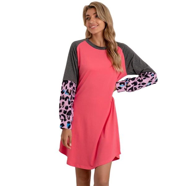 casual dresses autumn women large leopard simple round neck loose splicing sweater dress sweet homewear nightwear, Black;gray
casual dresses autumn women large leopard simple round neck loose splicing sweater dress sweet homewear nightwear, Black;gray