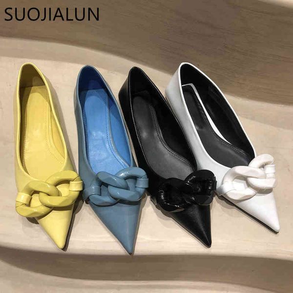 suojialun 2021 brand design chain buckle flat shoes women flat heel ballet pointed toe slip on female ballerina casual loafers c0407, Black
suojialun 2021 brand design chain buckle flat shoes women flat heel ballet pointed toe slip on female ballerina casual loafers c0407, Black