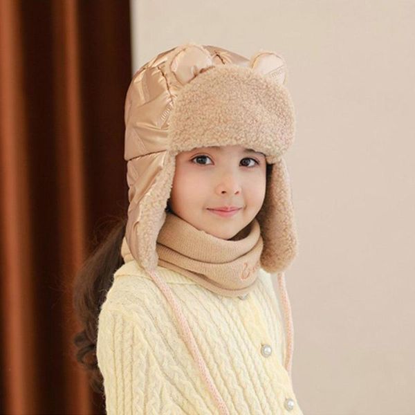 caps & hats 2 in 1 lei feng hat and bib one child female plus velvet little winter cute ear decoration color warm l1s5, Yellow
caps & hats 2 in 1 lei feng hat and bib one child female plus velvet little winter cute ear decoration color warm l1s5, Yellow
