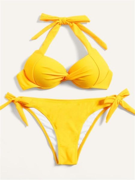 melphieer women's underwired push up yellow bikini ties halter two piece swimsuit bathing suit for women swimming suits swimwear, White;black
melphieer women's underwired push up yellow bikini ties halter two piece swimsuit bathing suit for women swimming suits swimwear, White;black