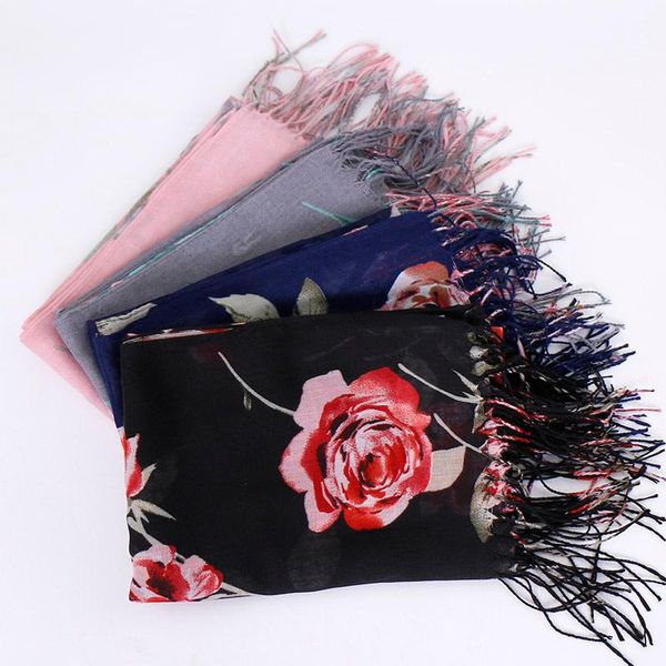 scarves summer tassel floral print shawl women cotton scarf lightweight muslim hijab headband beach long wrap 10pcs/lot, Blue;gray
scarves summer tassel floral print shawl women cotton scarf lightweight muslim hijab headband beach long wrap 10pcs/lot, Blue;gray