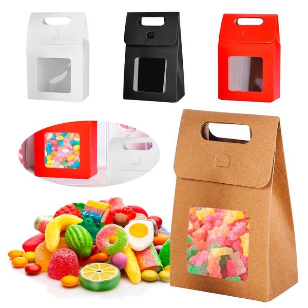 gift wrap 24pcs kraft paper bags window with handle 15.5cm x9.9cm x5.8cm cookie packaging wedding party favor boxes
gift wrap 24pcs kraft paper bags window with handle 15.5cm x9.9cm x5.8cm cookie packaging wedding party favor boxes