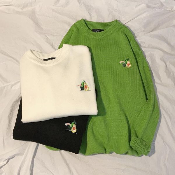 men's sweaters knitted sweater embroidery avocado round neck long sleeve shirt casual pullover streetwear loose oversize male clothes, White;black
men's sweaters knitted sweater embroidery avocado round neck long sleeve shirt casual pullover streetwear loose oversize male clothes, White;black
