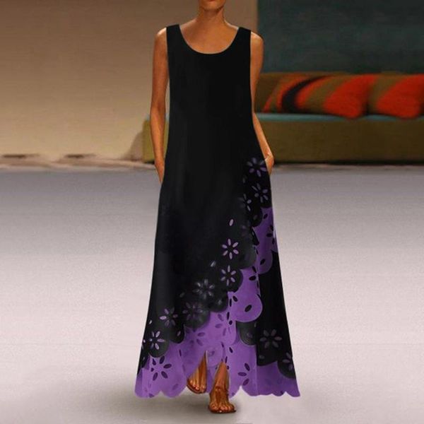 casual dresses women vintage elegant dress sleeveless print round neck long maxi irregular beach summer fashion, Black;gray
casual dresses women vintage elegant dress sleeveless print round neck long maxi irregular beach summer fashion, Black;gray