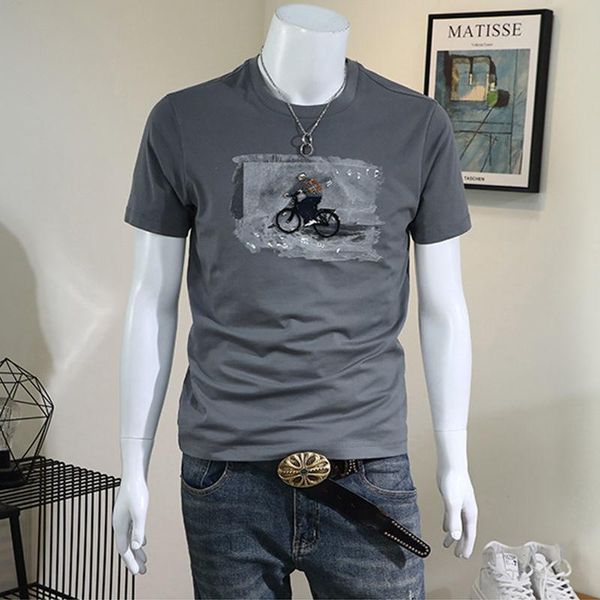 men's t-shirts short sleeve t-shirt summer figure embroidery print 2021 personalized youth round neck slim top, White;black
men's t-shirts short sleeve t-shirt summer figure embroidery print 2021 personalized youth round neck slim top, White;black