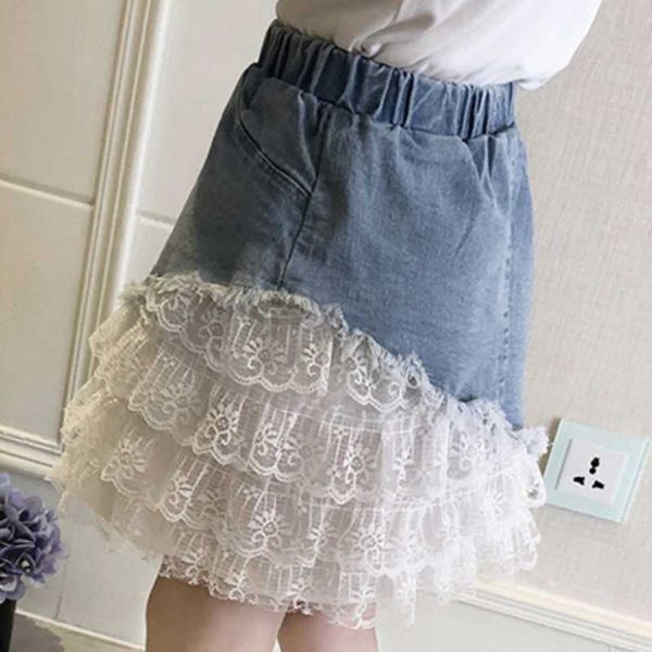 girls summer denim ruffled skirts jeans lace patchwork skirt baby party children fashion, Blue
girls summer denim ruffled skirts jeans lace patchwork skirt baby party children fashion, Blue