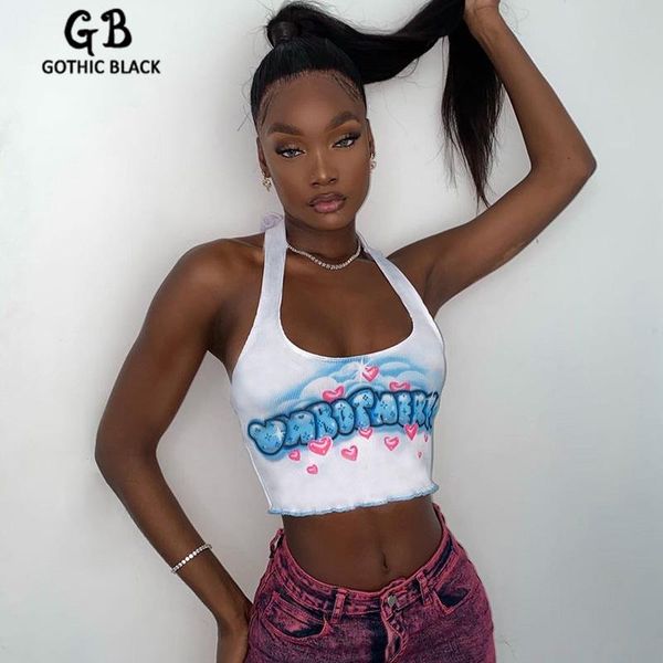 women's tanks & camis gothblack harajuku slim sleeveless halter letter print women streetwear knitube female summer casual tank to, White
women's tanks & camis gothblack harajuku slim sleeveless halter letter print women streetwear knitube female summer casual tank to, White