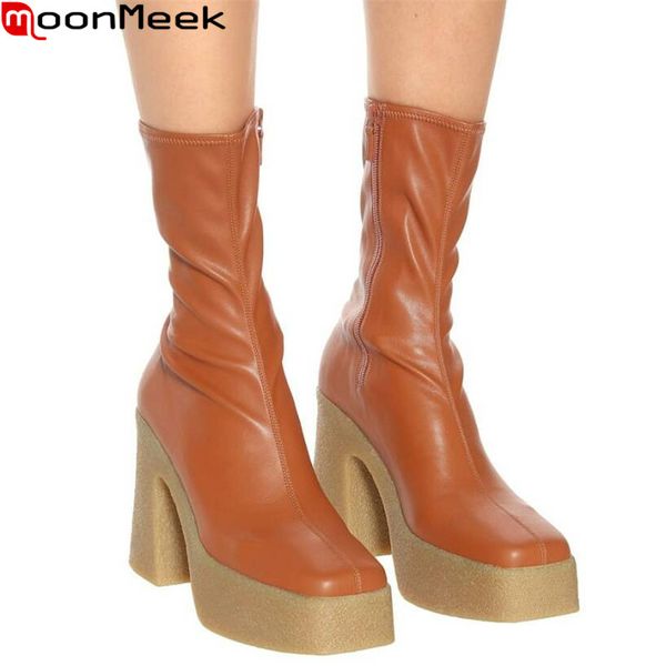 moonmeek plus size 33-41new 2021 fashion women boots high heels square toe ladies shoes simple platform ankle boots black
moonmeek plus size 33-41new 2021 fashion women boots high heels square toe ladies shoes simple platform ankle boots black