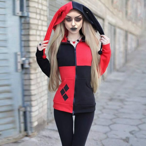 women's hoodies & sweatshirts long-sleeved printed stitching hooded clown clothing women harajuku hoodie plus size gothic streetwear 20, Black
women's hoodies & sweatshirts long-sleeved printed stitching hooded clown clothing women harajuku hoodie plus size gothic streetwear 20, Black