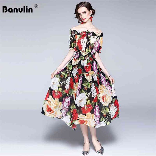 banulin runway summer off shoulder maxi dress women's puff sleeve elastic waist flower print bohemian silk long n58282 210603, Black;gray
banulin runway summer off shoulder maxi dress women's puff sleeve elastic waist flower print bohemian silk long n58282 210603, Black;gray