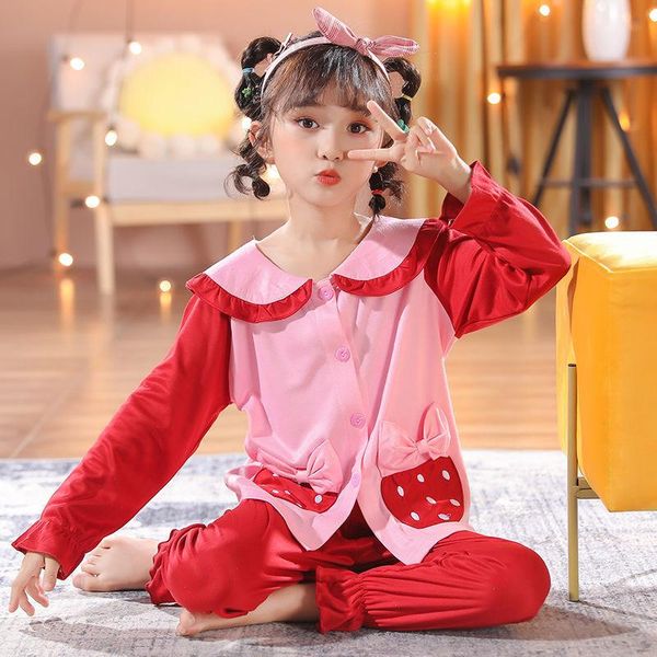pajamas cute doll collar girls spring autumn long set cartoon print pattern elastic leg fashion cardigan home service, Blue;red
pajamas cute doll collar girls spring autumn long set cartoon print pattern elastic leg fashion cardigan home service, Blue;red