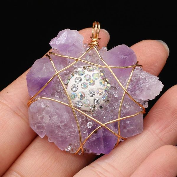 pendants fashion flower shape amethyst stone winding pearl pendant charms for ms jewelry making diy necklace bracelet 40x50mm, Bronze;silver
pendants fashion flower shape amethyst stone winding pearl pendant charms for ms jewelry making diy necklace bracelet 40x50mm, Bronze;silver