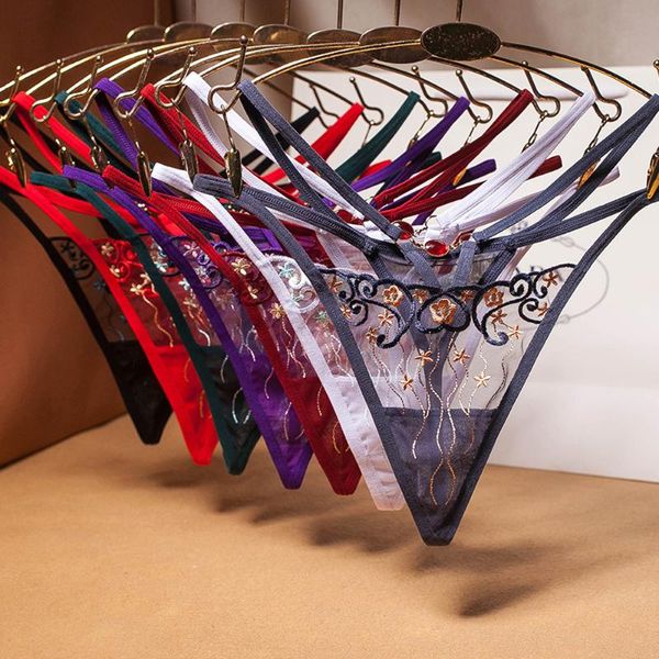 lace flower embroidery panties women thong briefs crystal decor hollow thin belt ladies net yarn underwear women's, Black;pink
lace flower embroidery panties women thong briefs crystal decor hollow thin belt ladies net yarn underwear women's, Black;pink