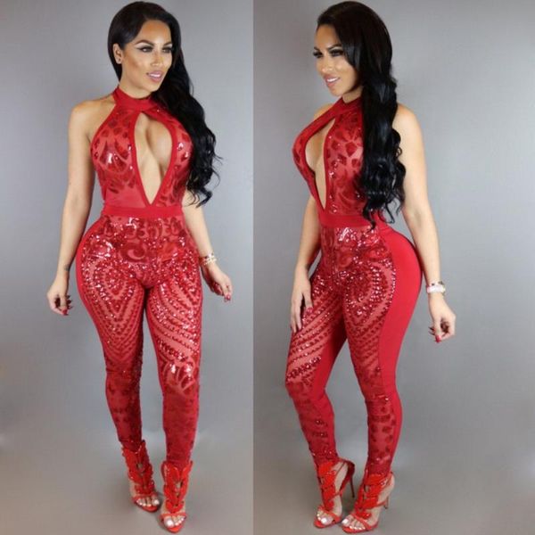 women's jumpsuits & rompers okayoasis club hollow out sequin jumpsuit summer sleeveless halter backless women blue mesh patchwork overa, Black;white
women's jumpsuits & rompers okayoasis club hollow out sequin jumpsuit summer sleeveless halter backless women blue mesh patchwork overa, Black;white