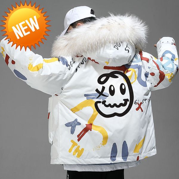 winter jacket men printing color white duck down men's stand collar warm thick male detachable hat casual parka coat, Black
winter jacket men printing color white duck down men's stand collar warm thick male detachable hat casual parka coat, Black
