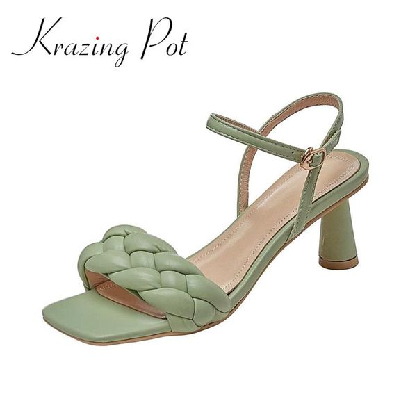 krazing pot plus size genuine leather open toe strange style young lady high street fashion buckle straps women sandals l01, Black
krazing pot plus size genuine leather open toe strange style young lady high street fashion buckle straps women sandals l01, Black